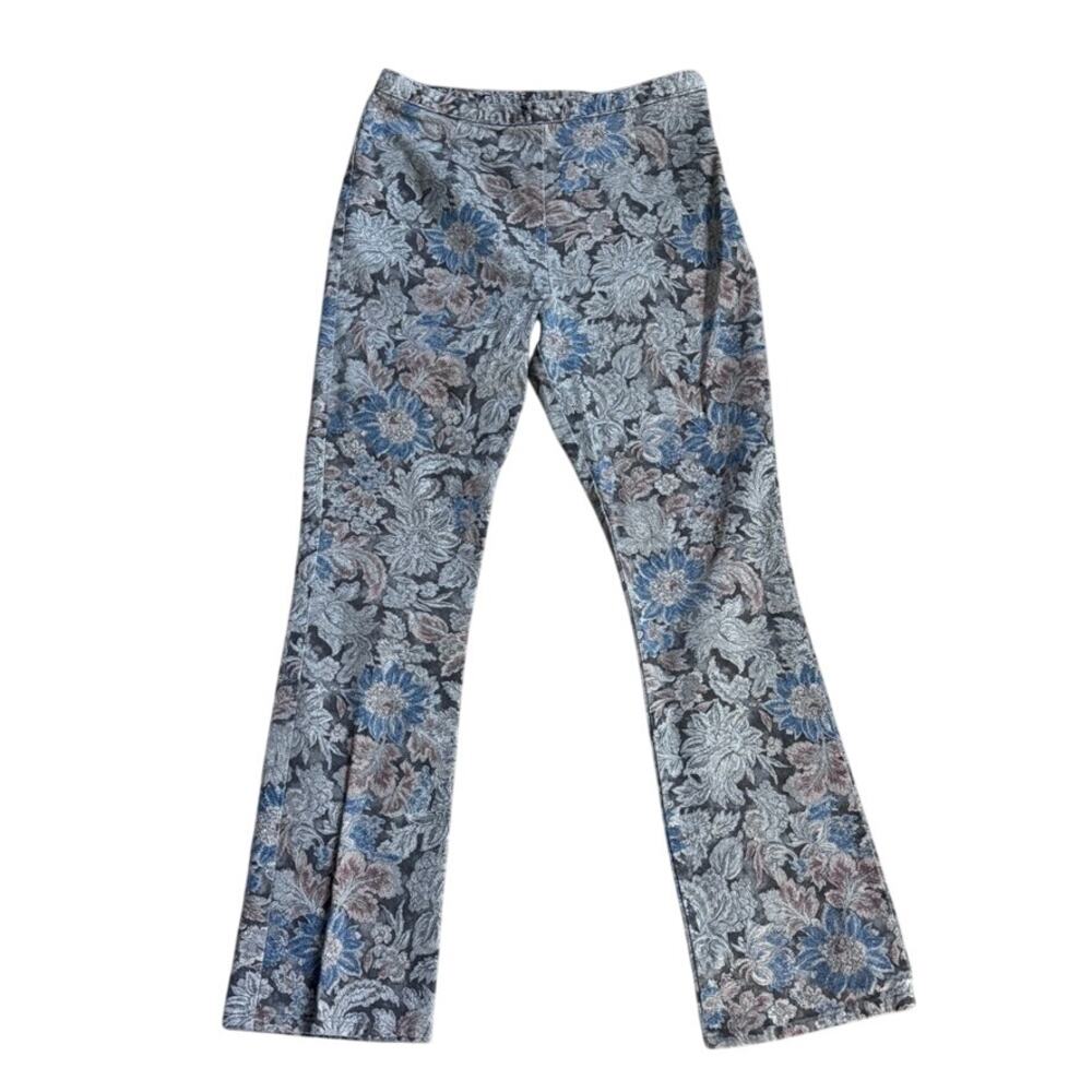 Vintage Tapestry Floral Flare Pants Indie Sleaze Boho Women’s 10